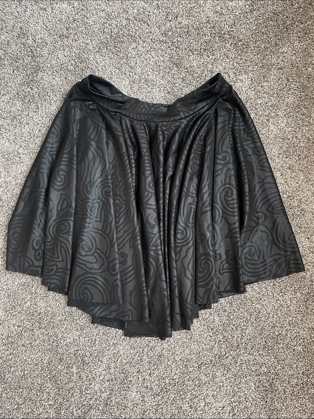 Blackmilk Black Rose Patterned A-Line Skirt